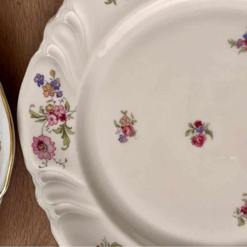 6‎ PCs Rosenthal Kronach Germany Viktoria Lombul Gold 34 Dinner Plates 10” Vtg